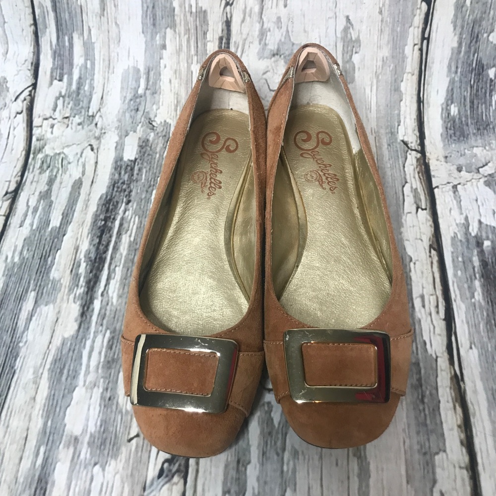 Seychelles Tan Suede Flats